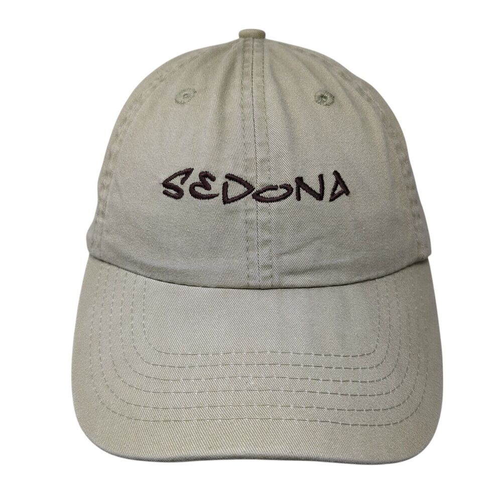 Sedona Slideback Hat Tan One Size Adjustable Embroidered 6 Panel Polar USA